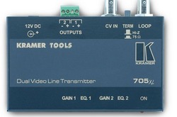Kramer 706xl Двухканальный линейный приемник видеосигналов из витой пары (CAT5) с проходным  выходом, с регулировкой уровня сигнала и АЧХ (CV; Tools)