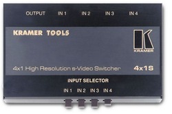 Kramer 4x1S Механический коммутатор 4х1 сигналов S-video, 400 МГц (YC; Tools)