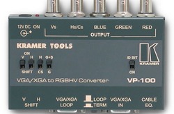 Kramer VP-100 Преобразователь сигналов VGA в видеосигнал RGBHV (VGA / RGBHV; Tools)