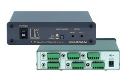 Kramer VM-50AN Усилитель-распределитель 1:5 (1:10) звуковых симметричных и несимметричных стереосигналов c регулировкой уровня сигнала (AUDIO; Desktop)