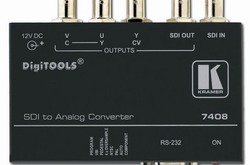Kramer 7408 Многостандартный преобразователь SDI в аналоговые Composite/ S-Video / YUV сигналы (CV / YC / YUV / SDI; DigiTools)