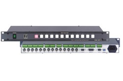 Kramer VS-1211 Коммутатор 12х1 звуковых и видеосигналов с переключением в интервале кадрового гасящего импульса, 250 МГц (CV + AUDIO; 19" Rack)