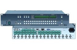 Kramer VS-162AV Коммутатор 16x16 видео- и звуковых симметричных стереосигналов с коммутацией в интервале кадрового гасящего импульса, 90 МГц (CV + AUDIO; 19" Rack)