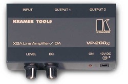 Kramer VP-200xl Линейный усилитель-распределитель 1:2 сигналов VGA с регулировкой уровня сигнала и АЧХ, 405 МГц (VGA; Tools)