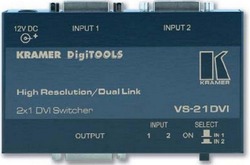 Kramer VS-21DVI Коммутатор 2х1 сигналов DVI-D Dual Link (DVI; DigiTools)