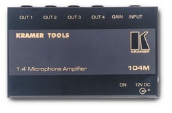 Kramer 104M Микрофонный усилитель / усилитель-распределитель 1:4, 37 кГц (AUDIO; Tools)