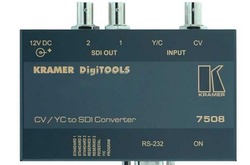Kramer 7508 Многостандартный преобразователь аналоговых Composite/ S-Video сигналов в сигналы SDI (CV / YC / SDI; DigiTools)