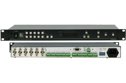 Kramer VS-5x5 Коммутатор 5x5 композитных видео- и симметричных звуковых стереосигналов с коммутацией в интервале кадрового гасящего импульса, возможность регулировки уровня звука, 70 МГц (CV + AUDIO; 19" Rack)