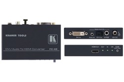 Kramer FC-49 - Эмбеддер аудио (аналогового или цифрового) в сигнал DVI-D с получением сигнала HDMI (с поддержкой HDCP)