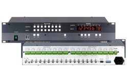 Kramer VS-848 Коммутатор 8x8 видео- и cимметричных звуковых стереосигналов с коммутацией в интервале кадрового гасящего импульса, 200 МГц (CV + AUDIO; 19" Rack)