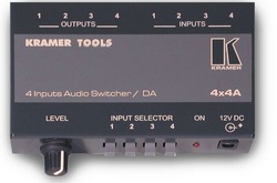 Kramer 4x4A Коммутатор 4x1 / усилитель-распределитель 1:4 звуковых стереосигналов, 100 кГц (AUDIO; Tools)