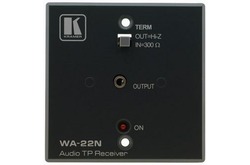 Kramer WA-22N Преобразователь балнсного в небалансное аудио, приемник стерео аудио из витой пары (Евро) (AUDIO; Wall Plate)