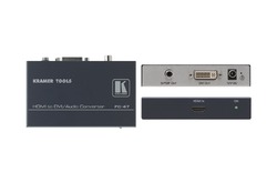 Kramer FC-47 — преобразователь для работы с сигналом HDMI, выделяющий из него видеосигнал DVI-D и аудиосигнал S/PDIF.