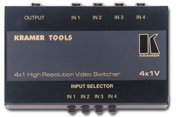 Kramer 4x1V Механический коммутатор 4x1 на разъемах RCA, 400 МГц (CV; Tools)