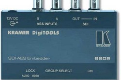 Kramer 6809 Эмбеддер сигналов AES/EBU в сигналы SDI (SDI / AES/EBU; DigiTools)