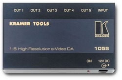 Kramer 105S Усилитель-распределитель 1:5 сигналов S-video, 230 МГц (YC; Tools)